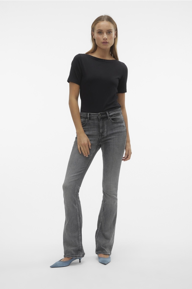 VMFLASH MR FLARED JEANS LI213 GA NO 10303196 Medium Grey Denim